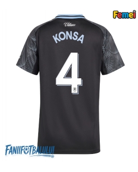 Aston Villa Ezri Konsa #4 Tricou Fotbal Replică 2025-26 Femei Deplasare